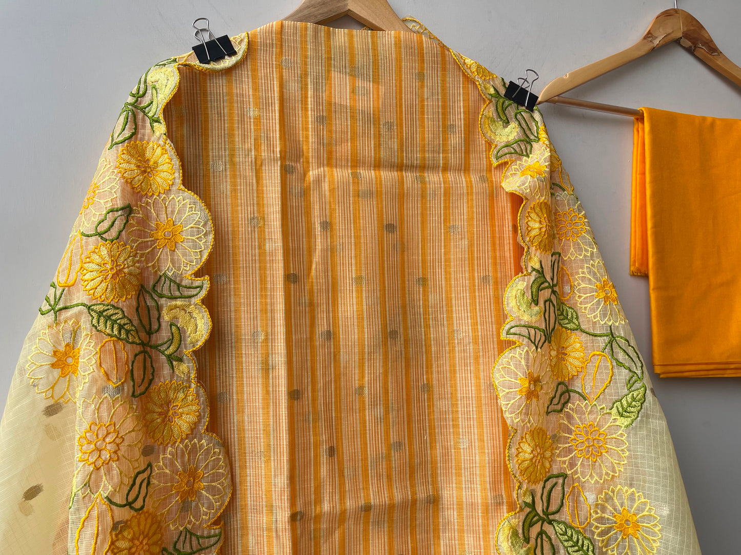 Self Banarasi weaving kota doriya unstitched ladies suit Rc18995