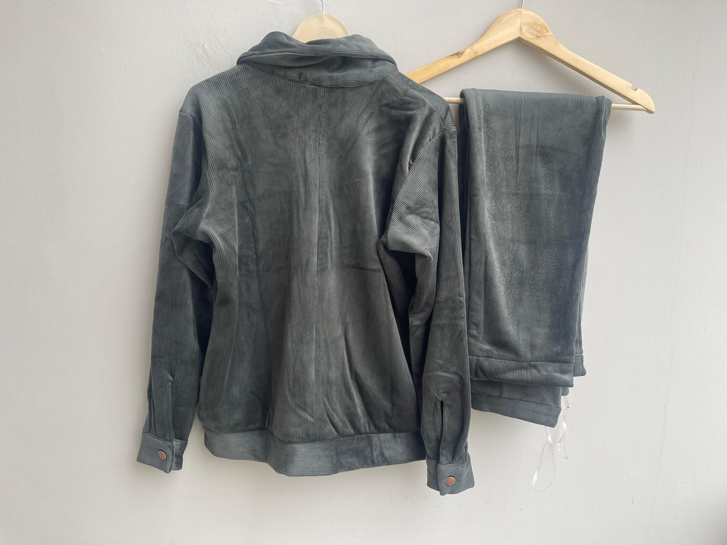 Velvet coudroy readymade winter ladies coord set Rc18149