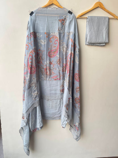 Mul chanderi unstitched ladies suit Rc19119