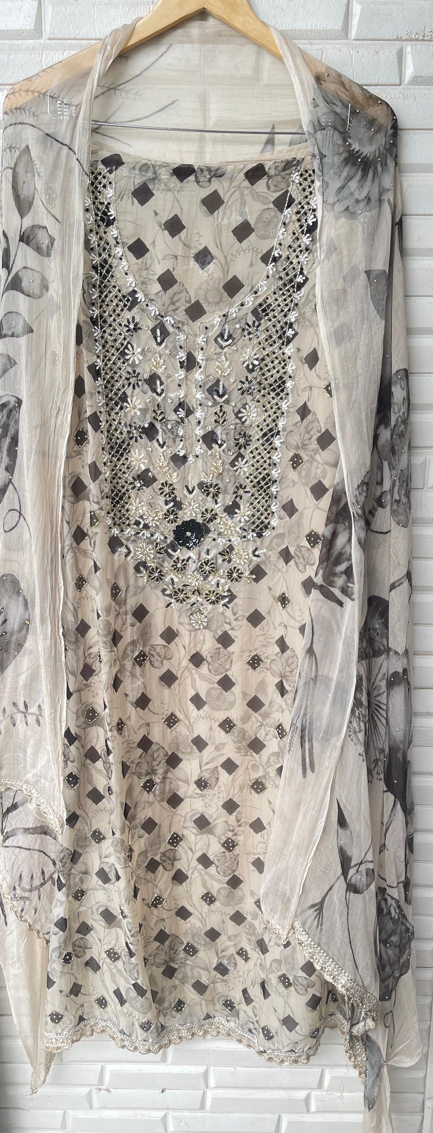 Organza unstitched ladies suit Rc17571 (a)