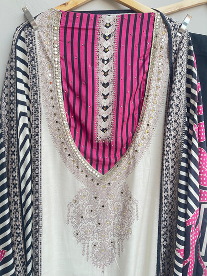 Muslin printed unstitched ladies suit Rc18374 (c)