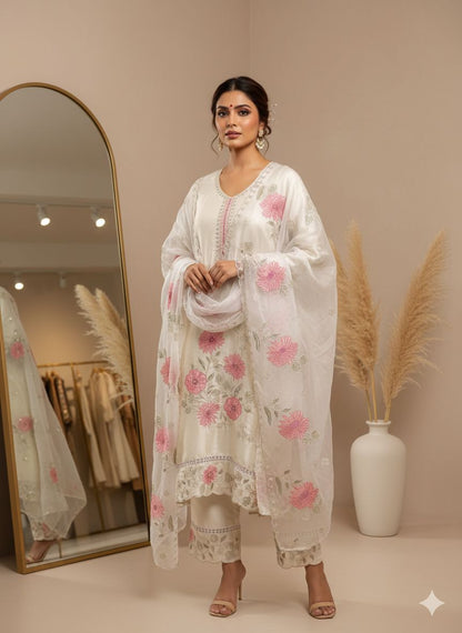 Muslin Satin Silk Unstitched Ladies Suit RC-18279 – view 4