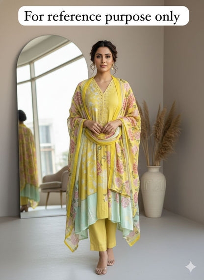 Cotton printed unstitched ladies suit Rc18377