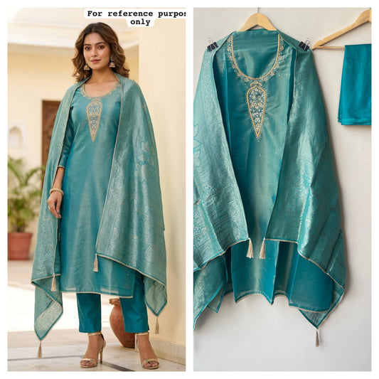 Shimmer organza unstitched ladies suit Rc19319 (b)