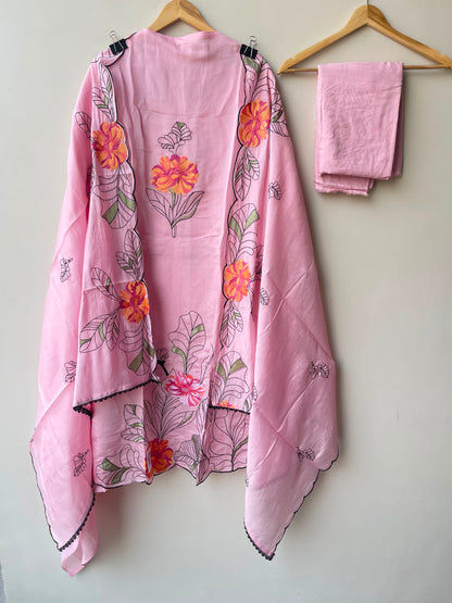 Mul chanderi unstitched ladies suit Rc18980 (c)