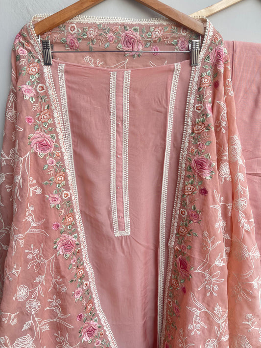 Pure organza unstitched ladies suit Rc18467 (a)