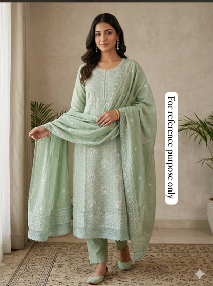 Mul chanderi unstitched ladies suit Rc18970