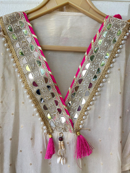 Banarasi shimmer silk unstitched ladies suit Rc17751