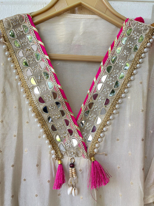 Banarasi shimmer silk unstitched ladies suit Rc17751