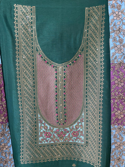 Banarasi tassar silk unstitched ladies suit Rc17722 (d)