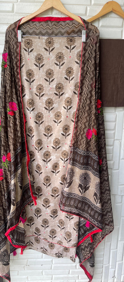 Cotton unstitched ladies suit Rc17368