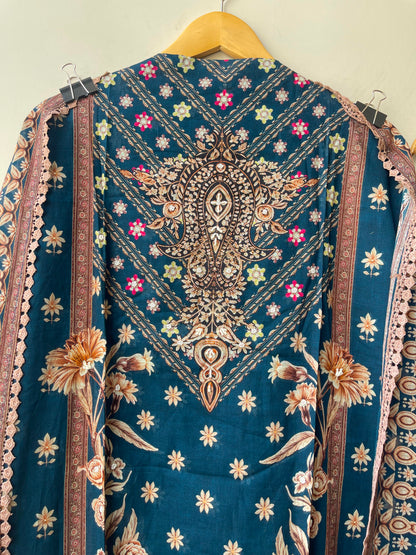 Pakistani style mul cotton unstitched ladies suit Rc18956