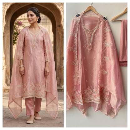 Shimmer tissue unstitched ladies suit Rc19340 (a)