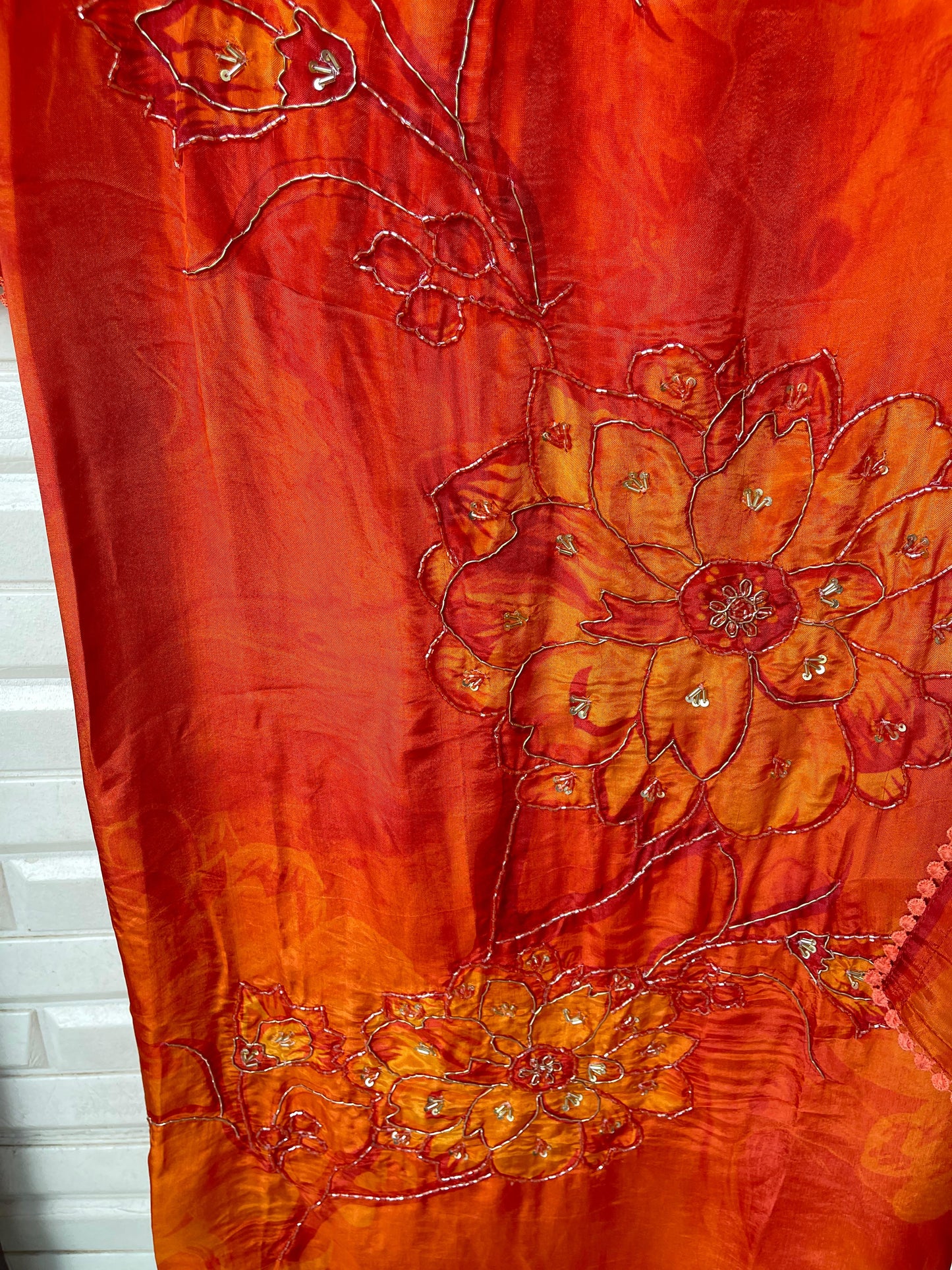 Crape satin unstitched ladies suit Rc17712 (b)