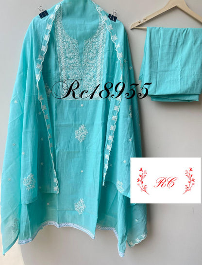 Mul cotton unstitched ladies suit Rc18935