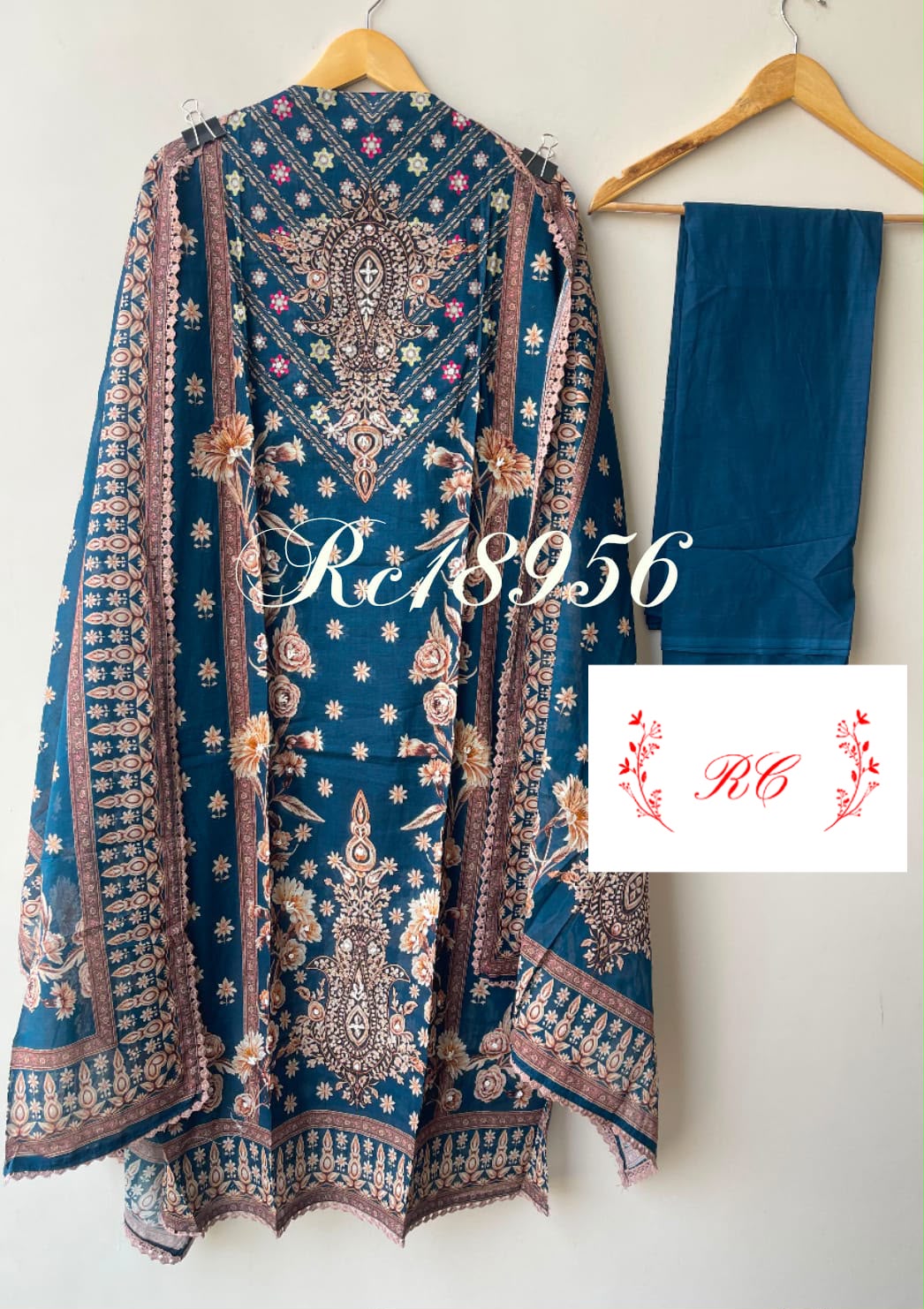 Pakistani style mul cotton unstitched ladies suit Rc18956