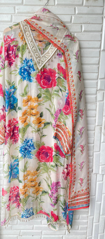 Organza unstitched ladies suit Rc17283