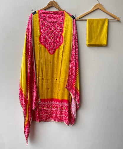 Gajji silk printed unstitched ladies suit Rc19236 (a)