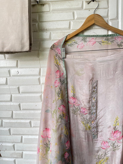 Organza unstitched ladies suit Rc17293