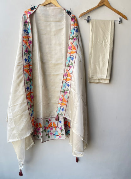 Shimmer Organza Tuile Embroidered Unstitched Suit Set