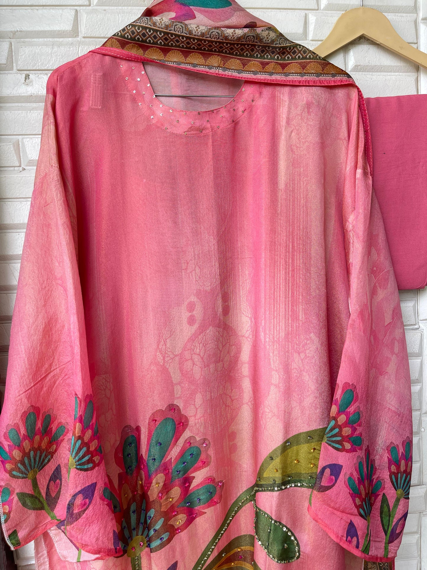 Shimmer silk unstitched ladies suit Rc17765