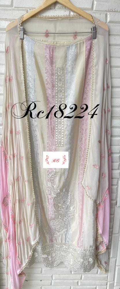 Self Shimmer Silk Unstitched Ladies Suit RC-18224 – view 3