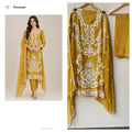 Premium Organza Tuile Unstitched Designer 3 Pcs Suit Set