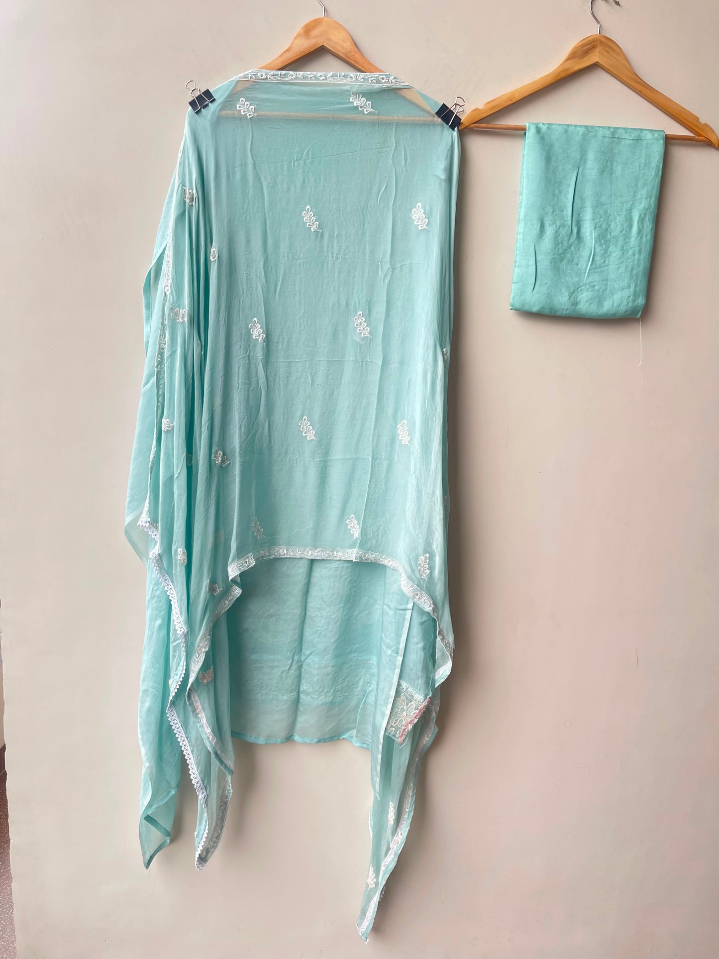 Organza Tuile fabric ladies unstitched suit Rc19131 (c)