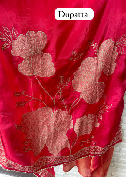 Banarasi silk unstitched ladies suit Rc17858 (b)