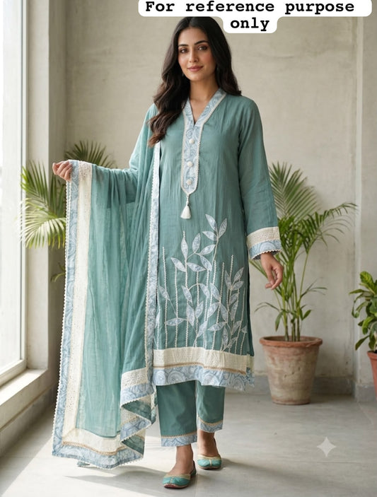 Mul cotton fabric unstitched ladies suit Rc19102