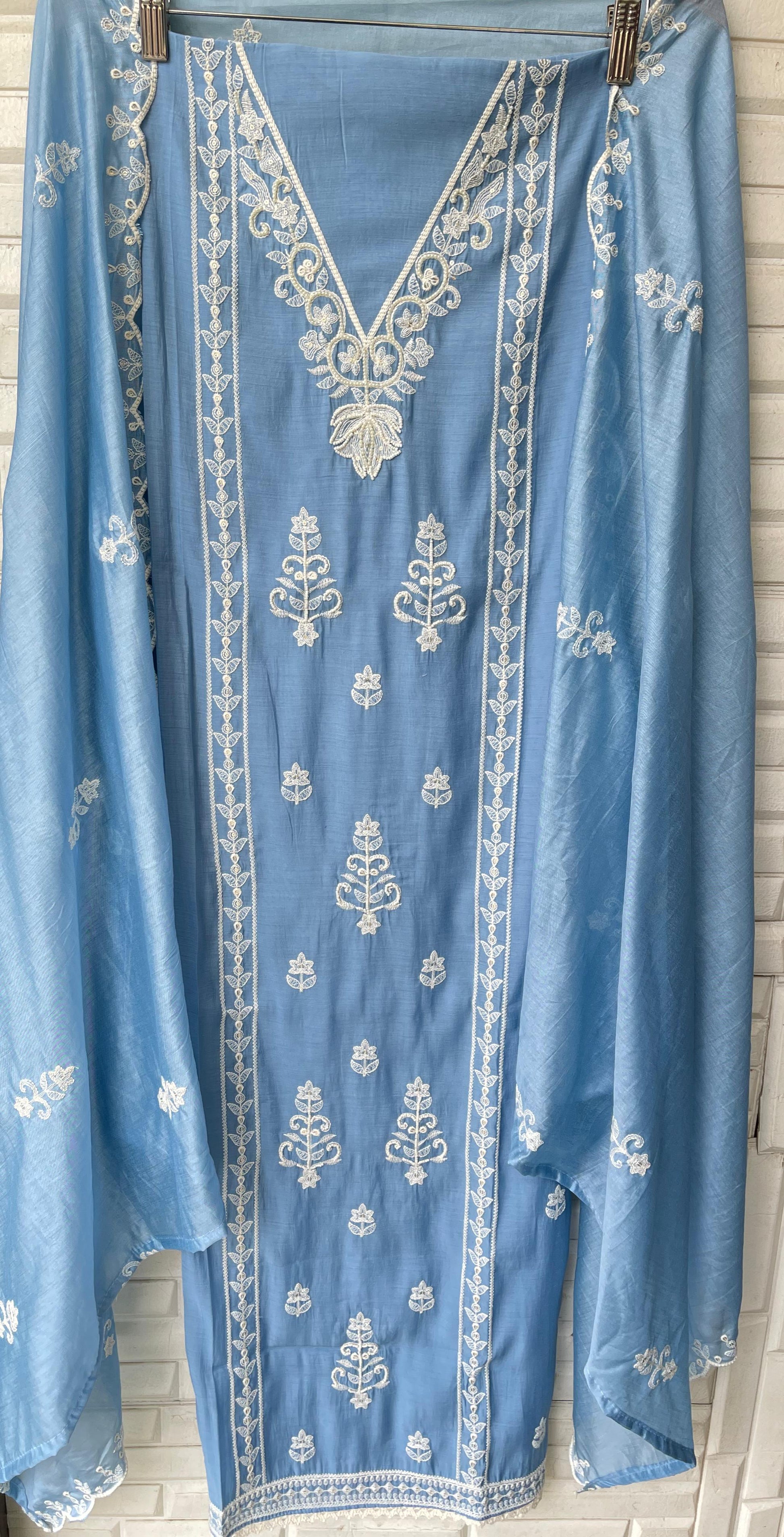 Mul Chanderi Unstitched Ladies Suit RC18826 – view 5