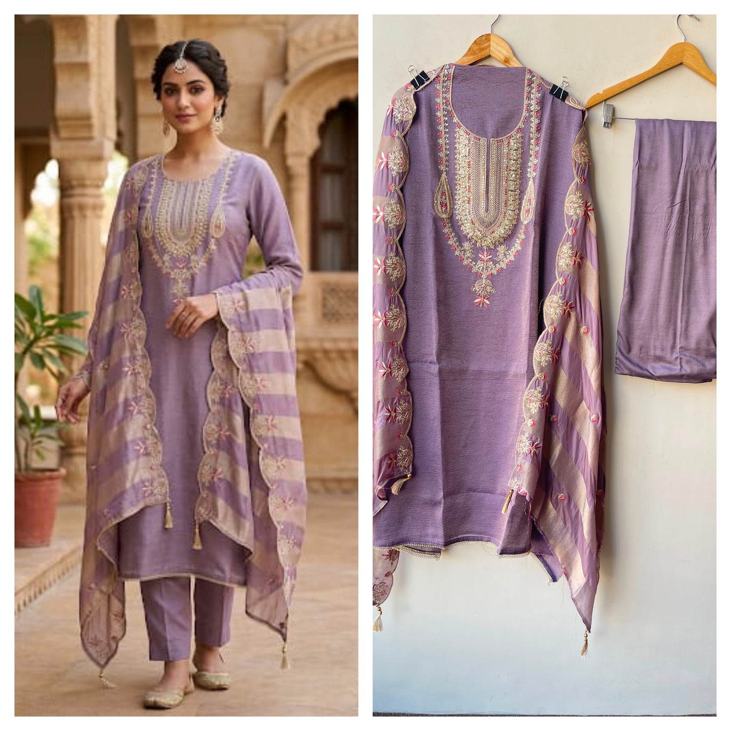 Crushed shimmer tissue ladies unstitched suit Rc19252 (a)