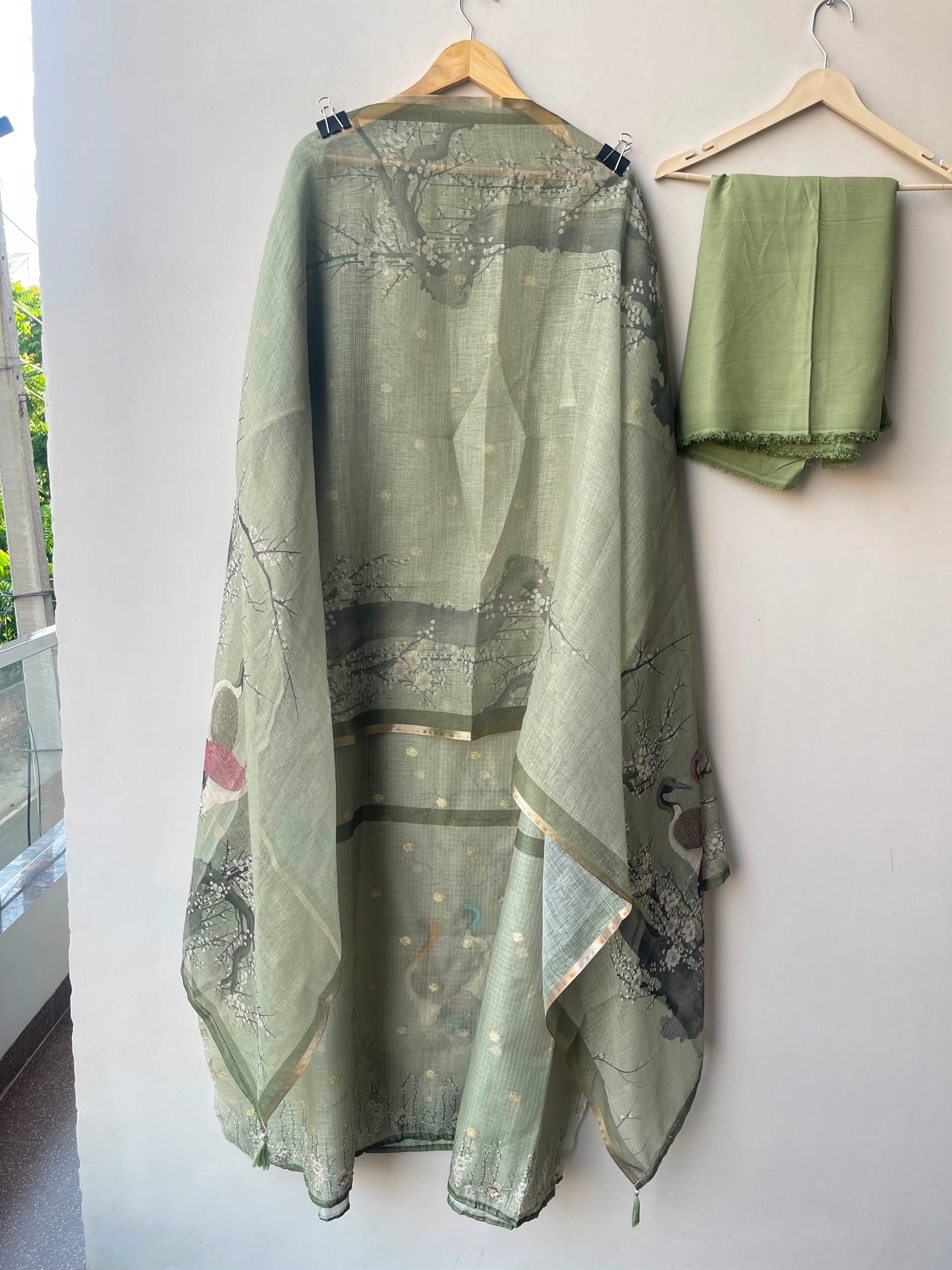Self Banarasi kota doriya printed unstitched ladies suit Rc19076 (b)