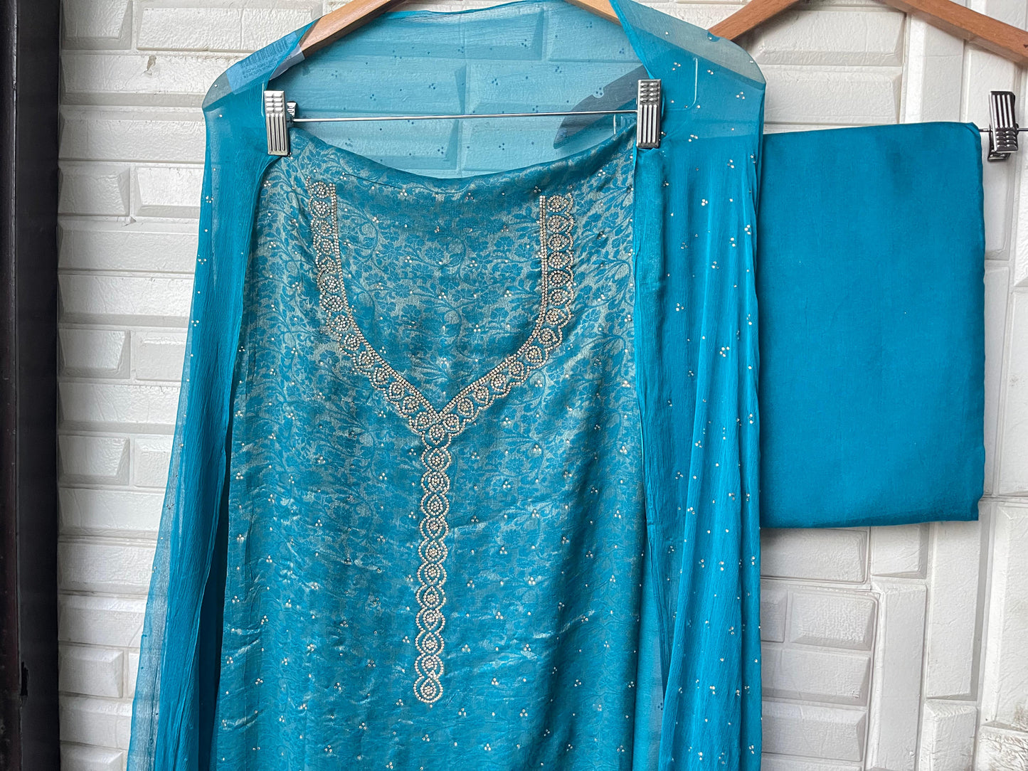 Organza unstitched ladies suit  Rc17371 (a)