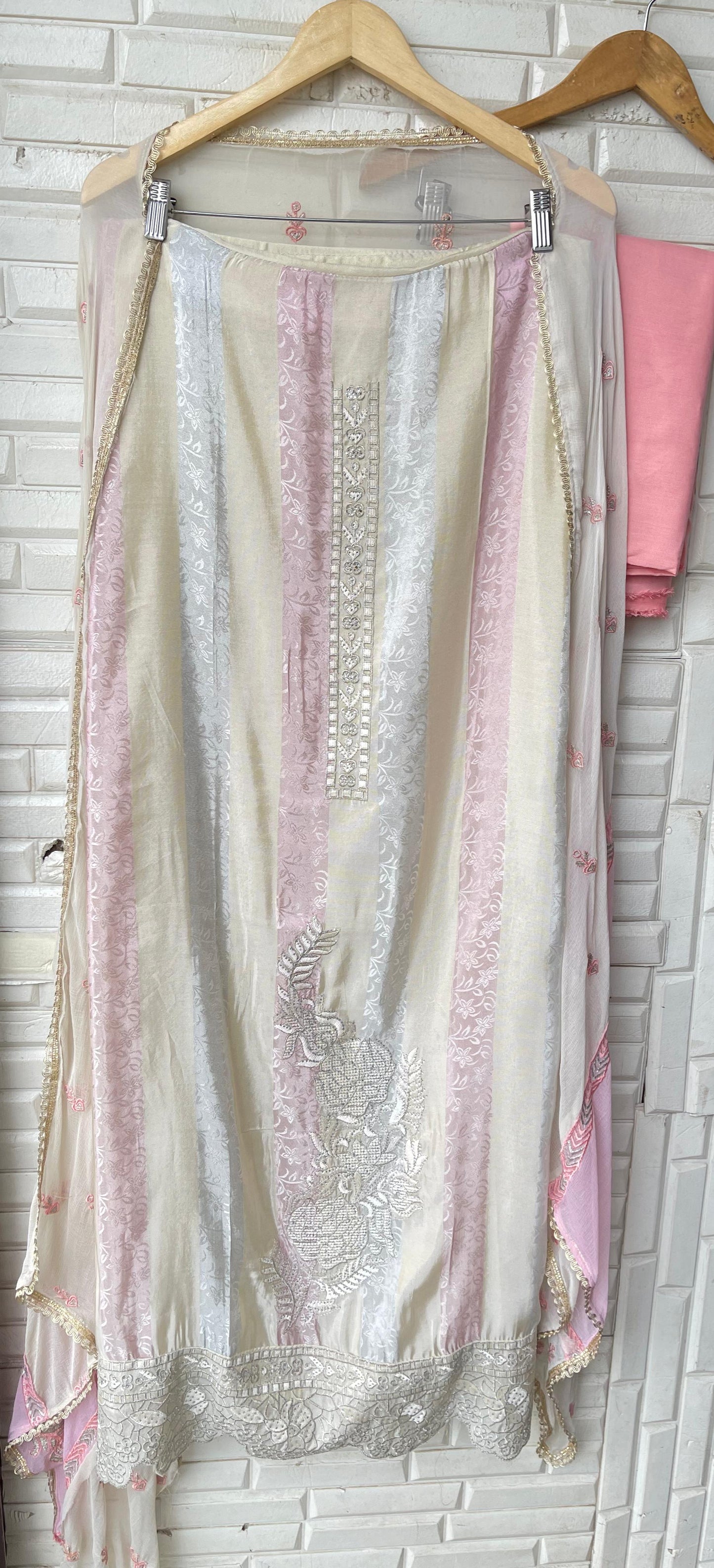 Self Shimmer Silk Unstitched Ladies Suit RC-18224 – view 4