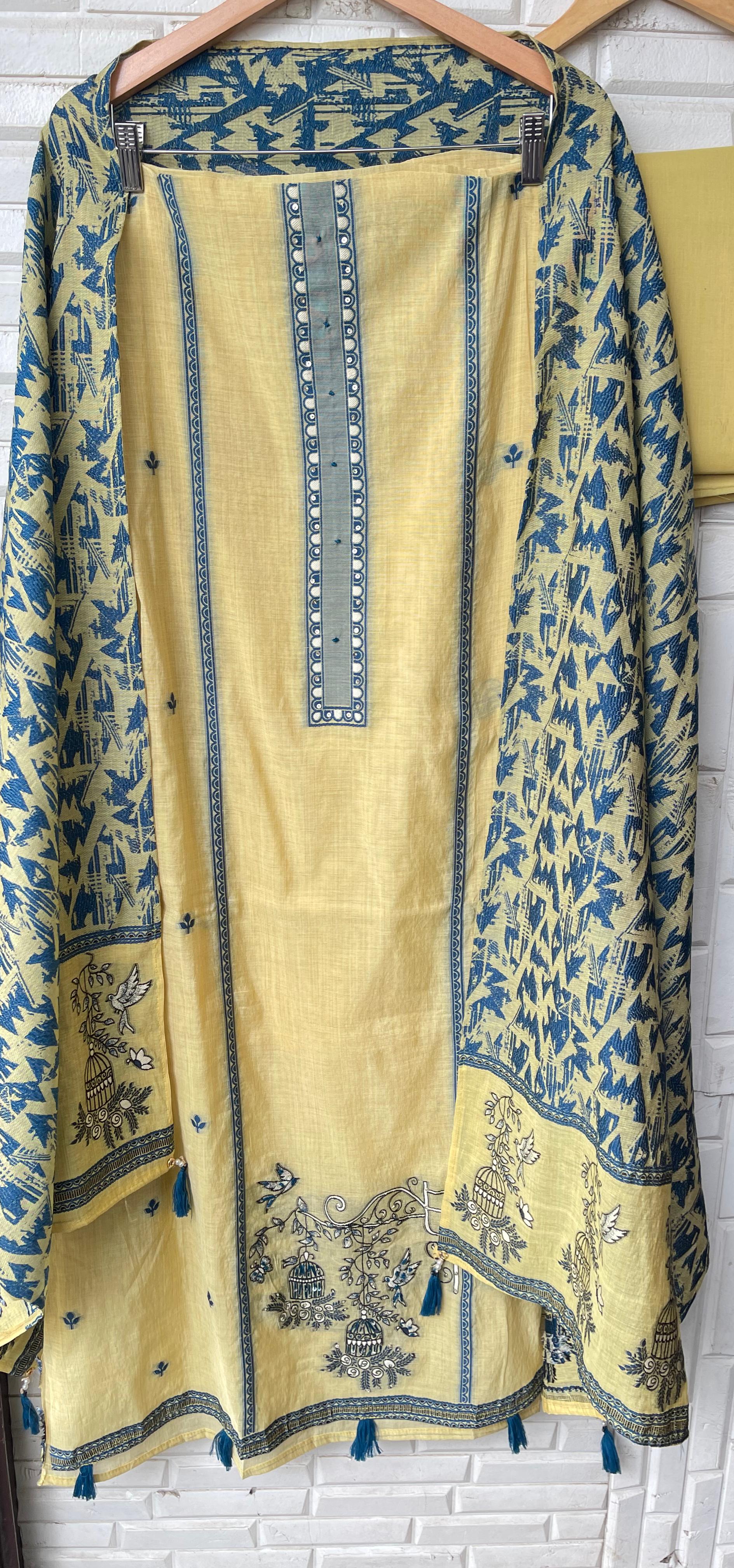 Jaamdhani Mul Chanderi Unstitched Ladies Suit RC-18351 (b) – view 4