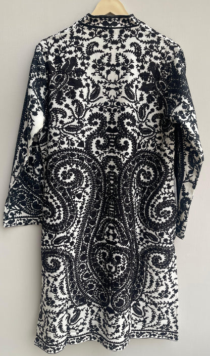 Embroidered winter wear jacket coord set Rc17991