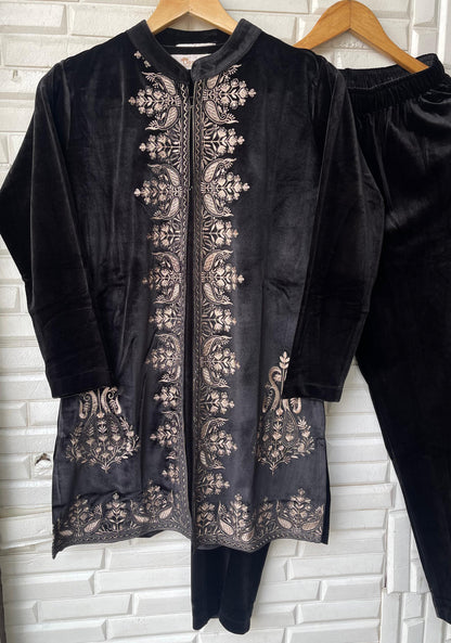 Micra velvet stitched readymade winter ladies coord set Rc17801