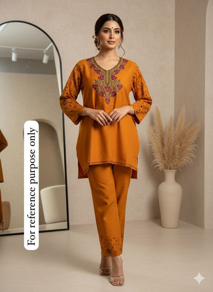 Kashmiri pheron short kurta coord set Rc18361 (a)