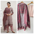 Soft mul chanderi printed unstitched ladies suit Rc18998