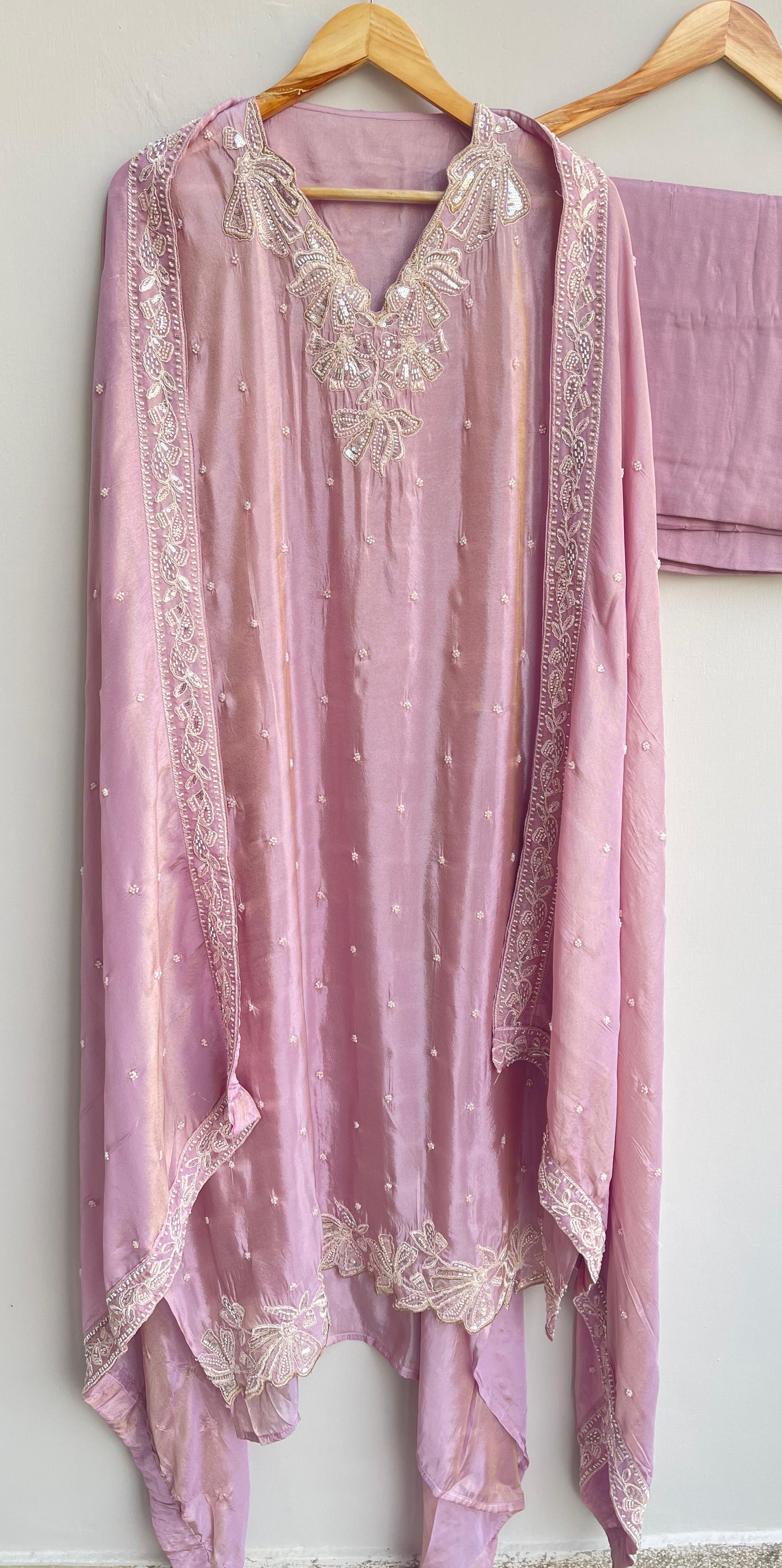 Shimmer silk unstitched ladies suit Rc17902