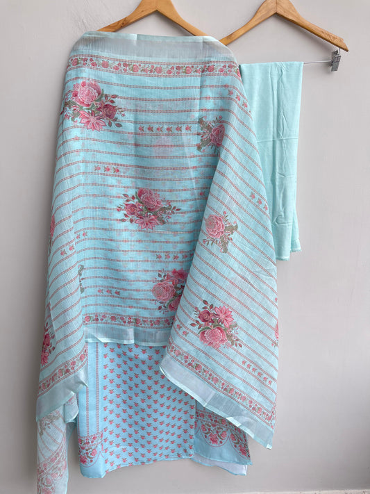 Cambrick cotton unstitched ladies suit Rc18444 (a)