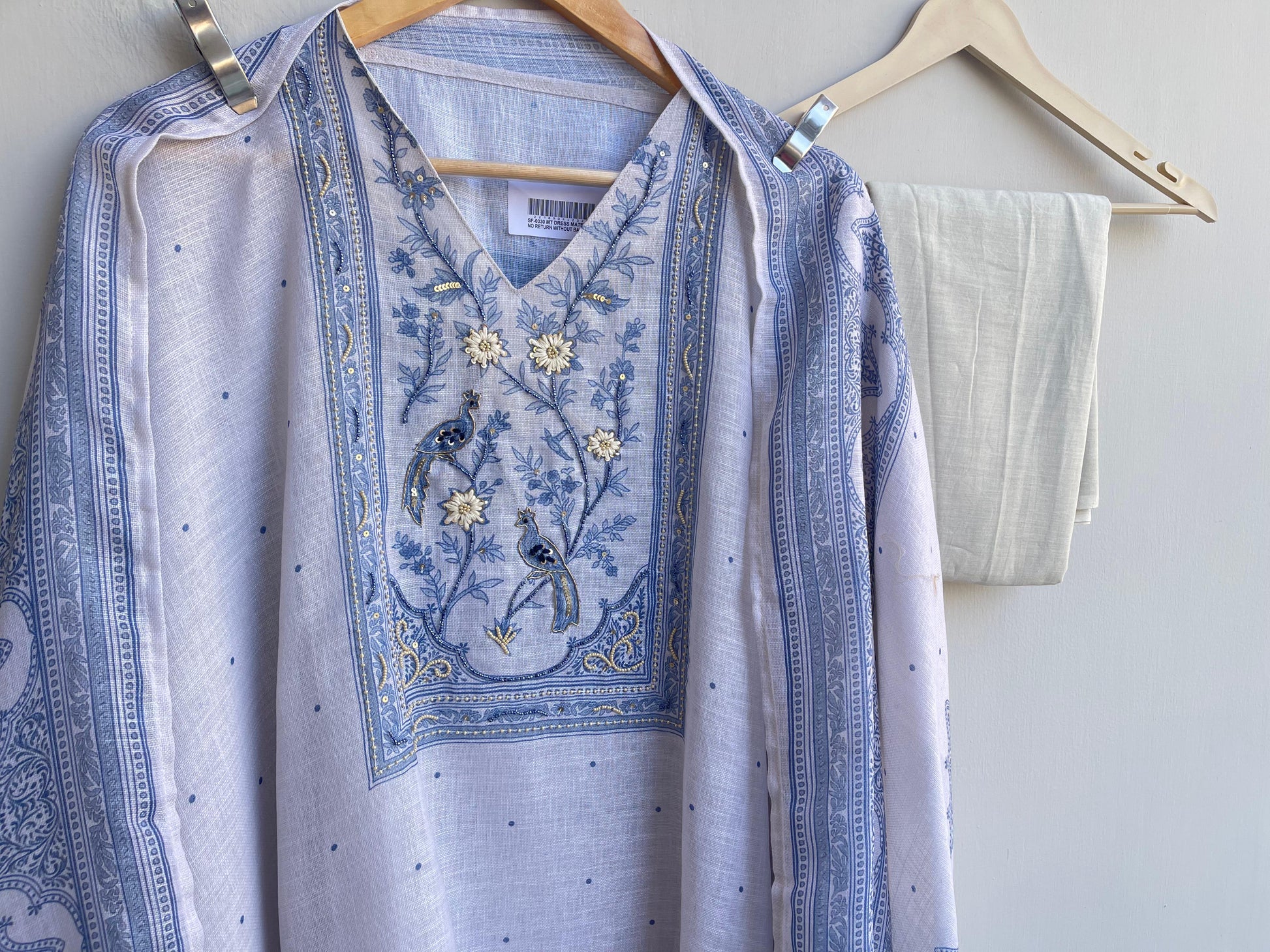 Soft Jute Linen Unstitched Ladies Suit RC-18346