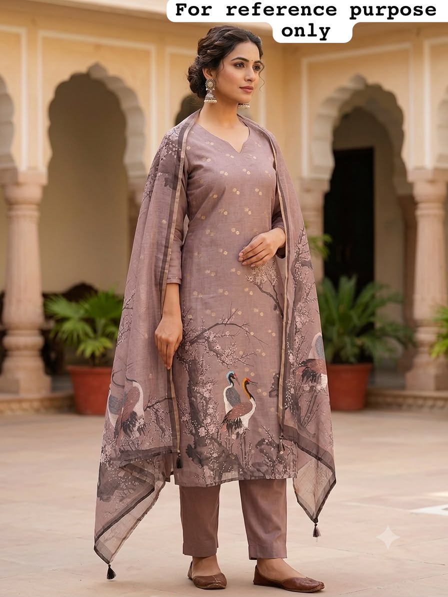 Self Banarasi kota doriya printed unstitched ladies suit Rc19076 (a)