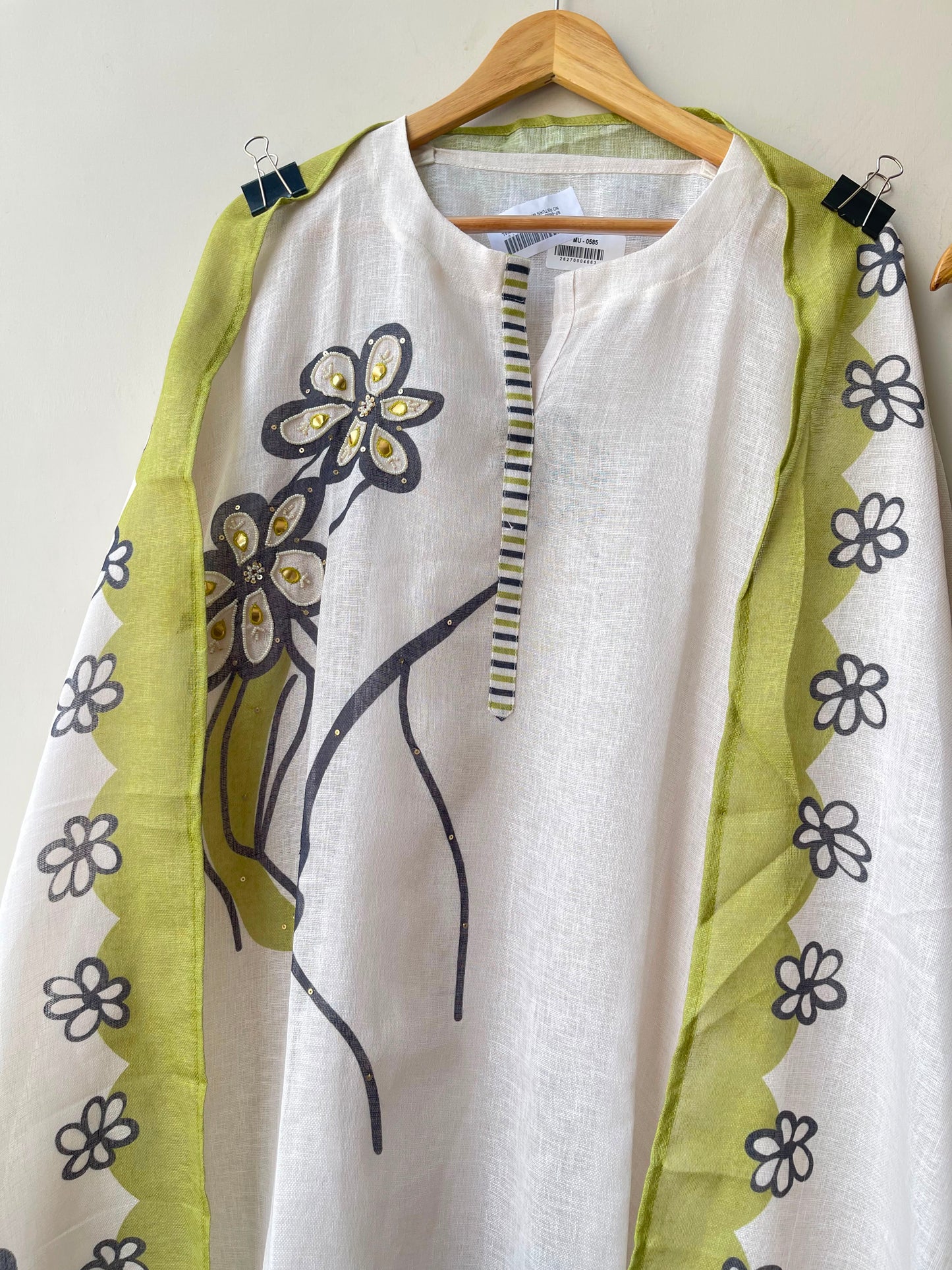 Linen printed unstitched ladies suit Rc18957