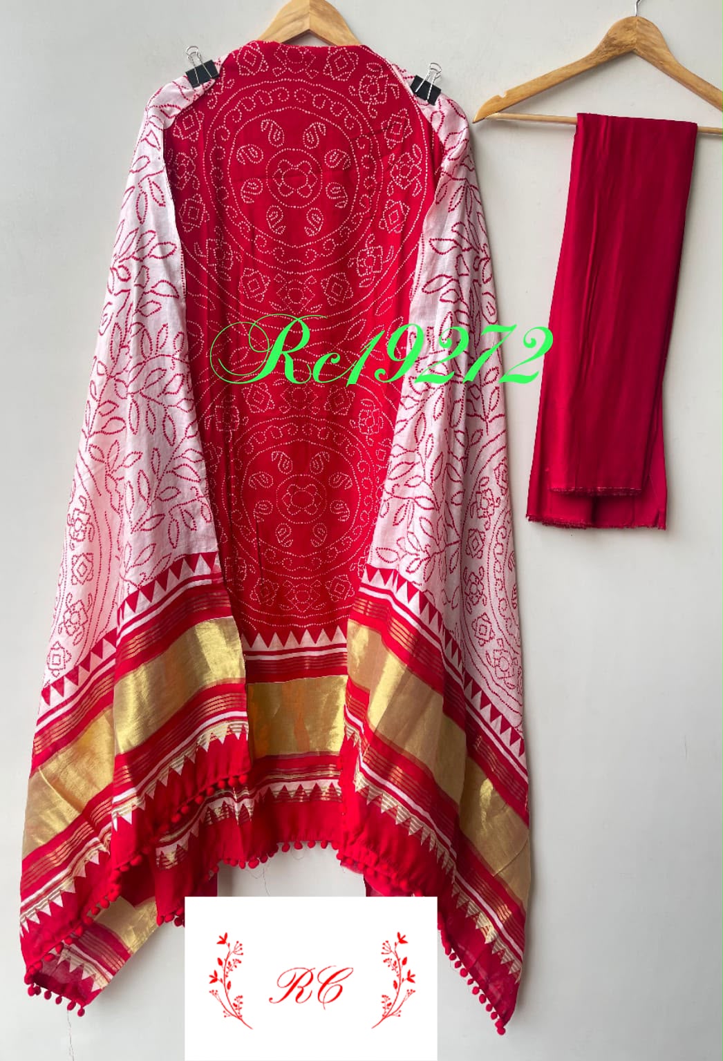 Gajji silk printed unstitched ladies suit Rc19272 (a)