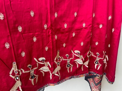 Worli art inspired cotton ladies unstitched suit Rc19082 (a)