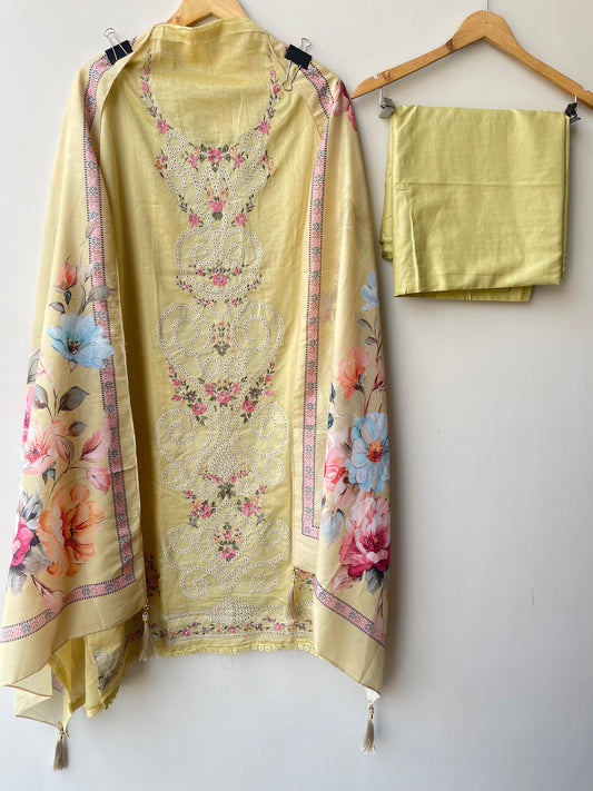 Mul chanderi unstitched ladies suit Rc18894 (a)