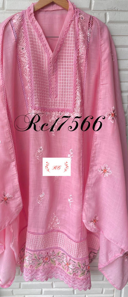 Cotton linen unstitched ladies suit Rc17566 (a)