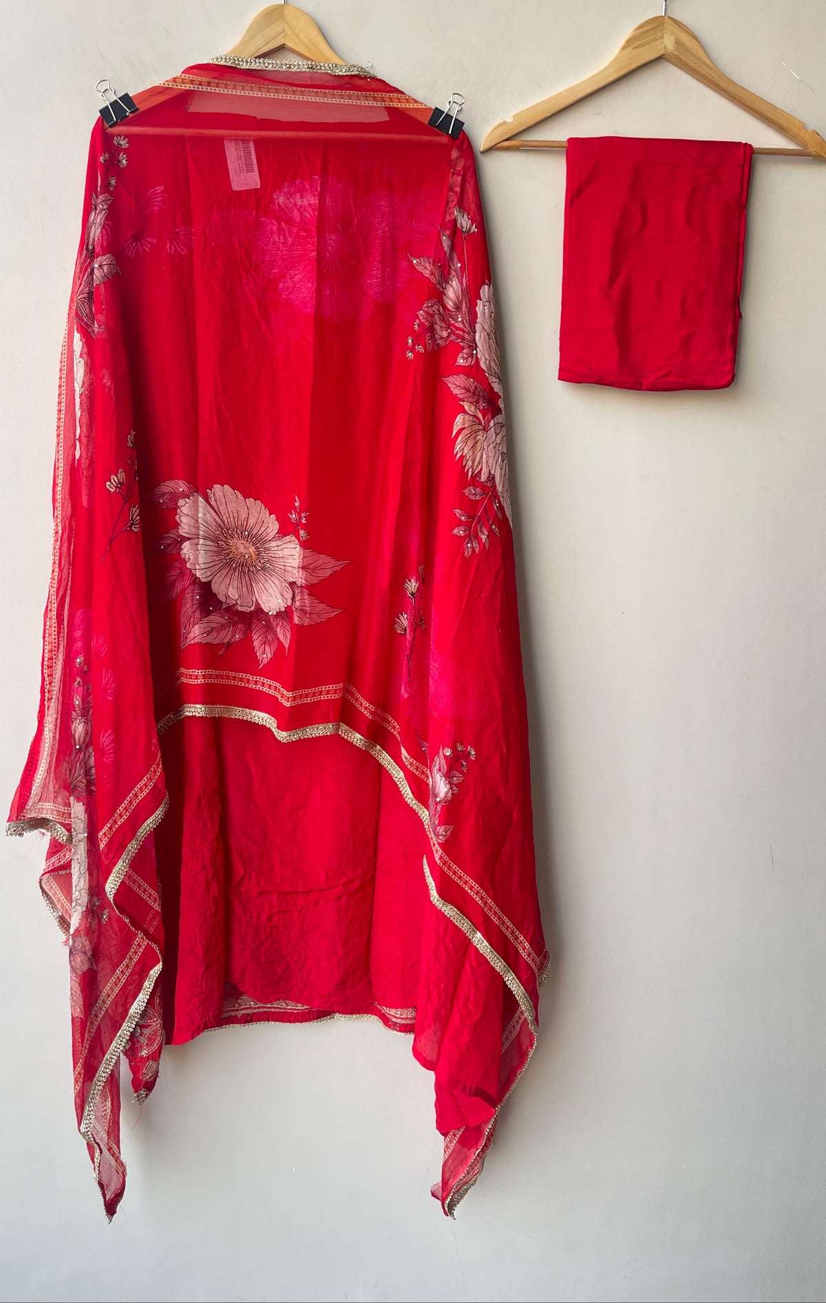 Premium Printed Satin Crepe Unstitched Designer 3 Pcs Suit Set